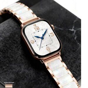 NEW White/Rose Gold Luxury Apple Watch Band